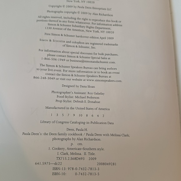 Paula Deen’s Family Cookbook EUC Hardcover Recipes - Picture 3 of 6